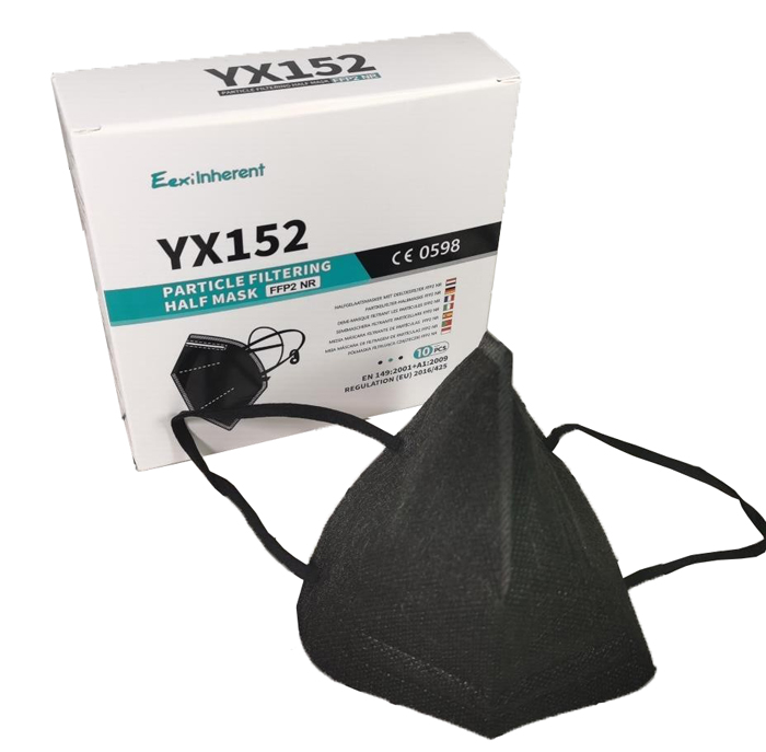 FACCIALE FILTRANTE FFP2 SENZA VALVOLA NERO - famajoy.it