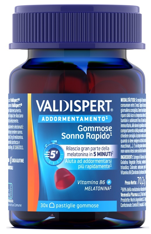 VALDISPERT GOMMOSE SONNO RAPIDO 30 PASTIGLIE GOMMOSE - famajoy.it