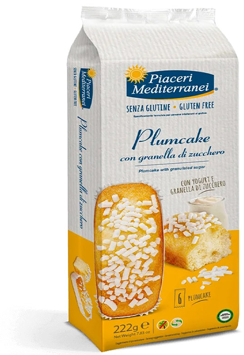 PIACERI MEDITERRANEI PLUMCAKE GRANELLA ZUCCHERO 6 PEZZI 37 G - famajoy.it