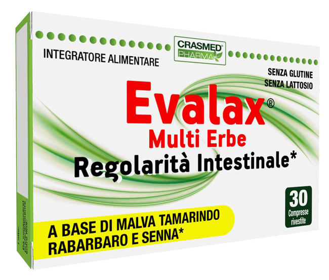 EVALAX MULTI ERBE REGOLARITA' TRANSITO INTESTINALE 30 COMPRESSE - famajoy.it