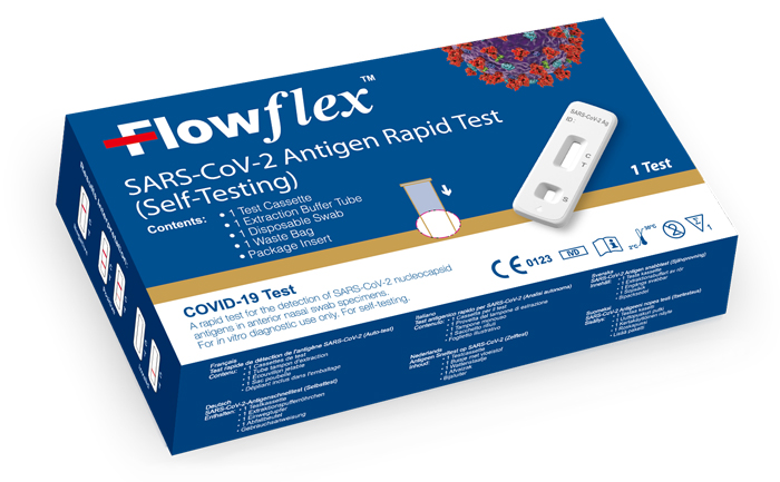 TEST ANTIGENICO RAPIDO COVID-19 FLOWFLEX AUTODIAGNOSTICO DETERMINAZIONE QUALITATIVA ANTIGENI SARS-COV-2 IN TAMPONI NASALI MEDIANTE IMMUNOCROMATOGRAFIA PROVETTA CON ALLUMINIO - famajoy.it
