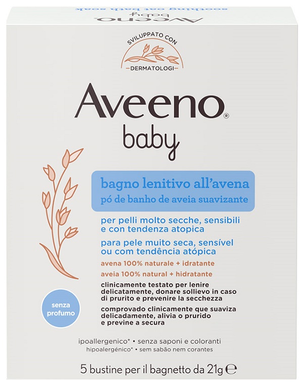 AVEENO BABY COLLOIDAL POLVERE BAGNO 5 X 21 G - famajoy.it