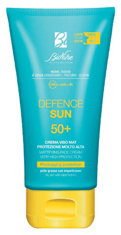 DEFENCE SUN CREMA VISO MAT SPF50+ PROTEZIONE MOLTO ALTA 50 ML - famajoy.it