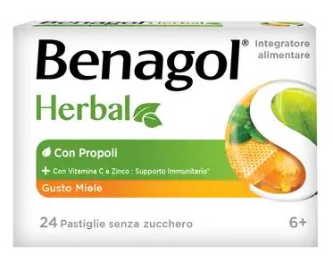 BENAGOL HERBAL MIELE 24 PASTIGLIE - famajoy.it