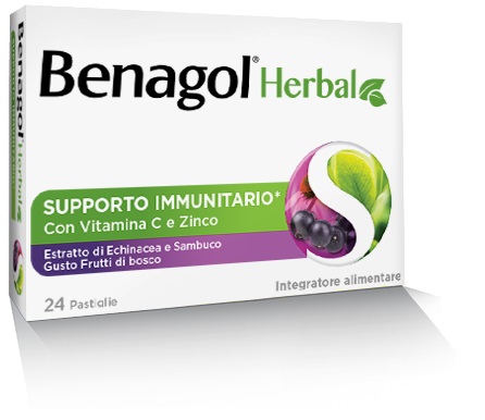 BENAGOL HERBAL FRUTTI DI BOSCO 24 PASTIGLIE - famajoy.it