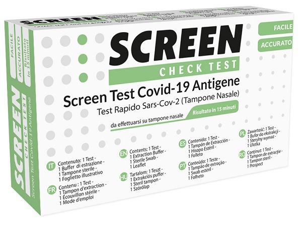 SCREEN TEST AUTODIAGNOSTICO ANTIGENICO RAPIDO COVID-19 SARS-COV-2 TAMPONI NASALI SELFTEST COVID TEST ANTIGENE SCREEN - famajoy.it