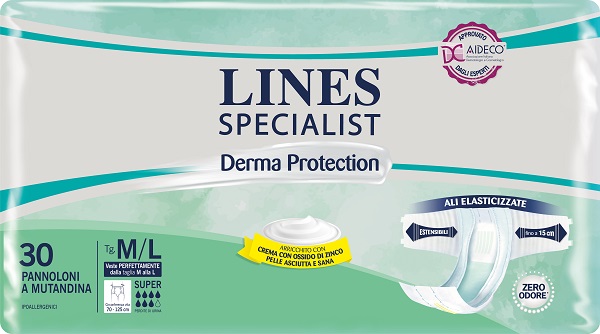 PANNOLONE A MUTANDINA LINES SPECIALIST DERMA SUPER M/L 30 PEZZI - famajoy.it
