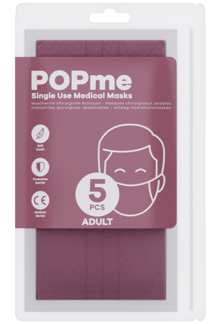 POPME MASCHERINA CHIRURGICA TIPO IIR BLUSH BUSTA 5 PEZZI - famajoy.it