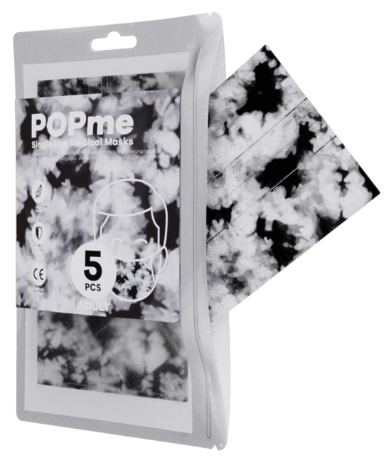 POPME MASCHERINA CHIRURGICA TIPO IIR BW TIE DYE BUSTA 5 PEZZI - famajoy.it