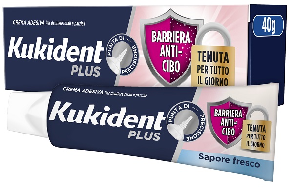 KUKIDENT PLUS DOPPIA PROTEZIONE CREMA ADESIVA DENTIERE 40 G - famajoy.it