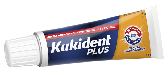 KUKIDENT PLUS DOPPIA AZIONE CREMA ADESIVA DENTIERE 40 G - famajoy.it
