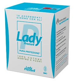 LADY PRESTERIL ASSORBENTI GIORNO CON ALI RIPIEGATI BIODEGRADABILI 10 PEZZI - famajoy.it