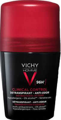 VICHY HOMME DEODORANTE CLINICAL CONTROL 96H ROLL 50 ML - famajoy.it