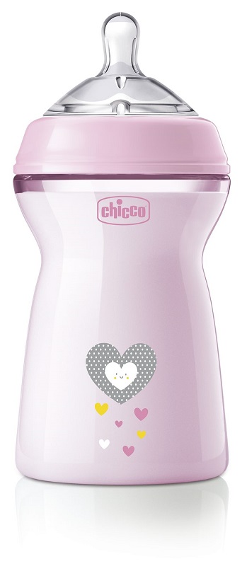 CHICCO BIBERON NAT FEEL PP 6M+ 330 ML BIMBA - famajoy.it