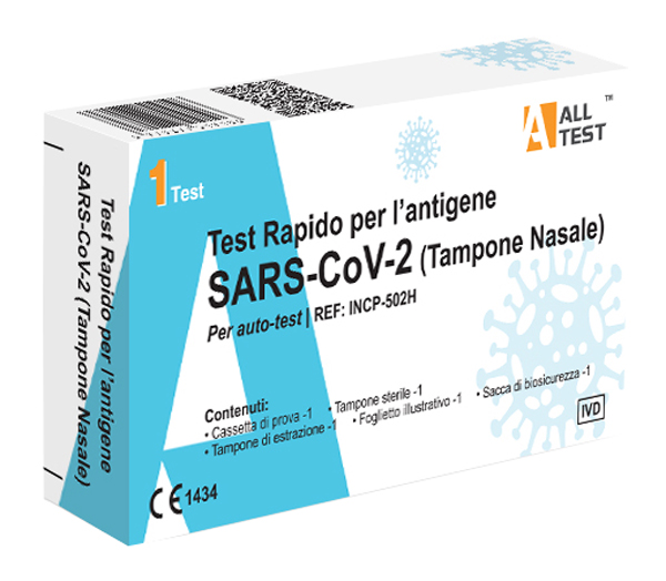 TEST ANTIGENICO RAPIDO COVID-19 ALLTEST AUTODIAGNOSTICO DETERMINAZIONE QUALITATIVA ANTIGENI SARS-COV-2 IN TAMPONI NASALI MEDIANTE IMMUNOCROMATOGRAFIA - famajoy.it