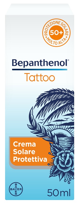 BEPANTHENOL TATTOO CREMA SOLARE PROTETTIVA SPF50+ 50 ML - famajoy.it