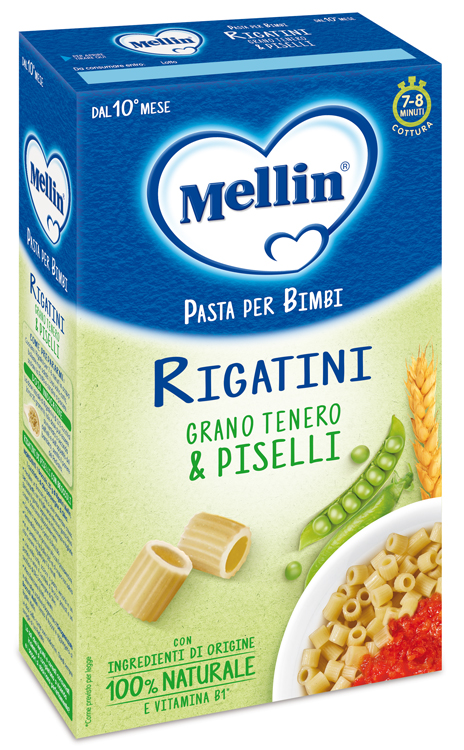 MELLIN RIGATINI CON PISELLI 280 G - famajoy.it