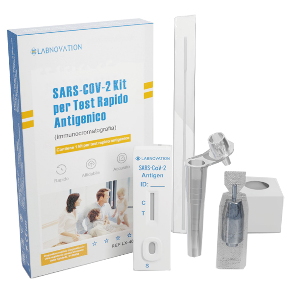 TEST ANTIGENICO RAPIDO COVID-19 LABNOVATION AUTODIAGNOSTICO DETERMINAZIONE QUALITATIVA ANTIGENI SARS-COV-2 IN TAMPONI NASALI MEDIANTE IMMUNOCROMATOGRAFIA 5 PEZZI - famajoy.it