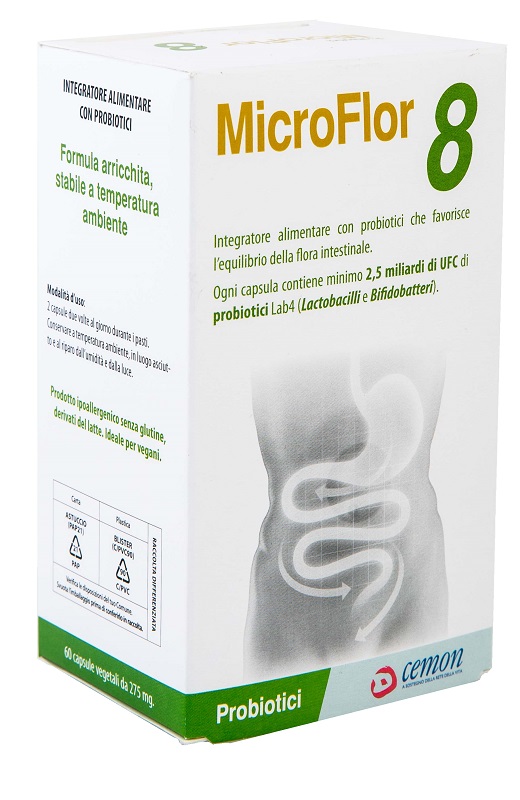 MICROFLOR 8 60 CAPSULE VEGETALI NO FRIGO - famajoy.it