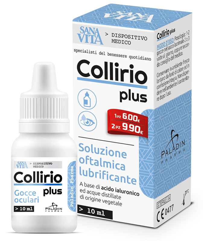GOCCE OCULARI SANAVITA COLLIRIO PLUS 10 ML - famajoy.it