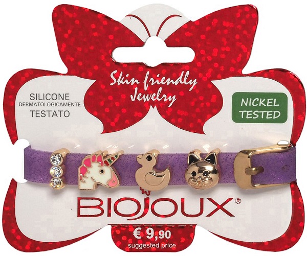 BJB010 BRACCIALE SILIC VIOLA GOLD PLATED - famajoy.it