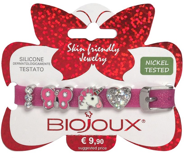 BJB011 BRACCIALE SILIC FUCSIA STAINLESS STEEL - famajoy.it