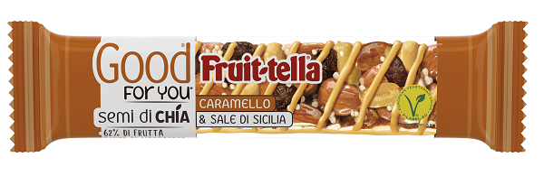 FRUITTELLA GOOD FOR YOU BARRETTA SEMI DI CHIA CARAMELLO & SALE DI SICILIA 36 G - famajoy.it