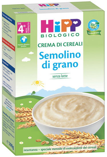 HIPP BIO CREMA CEREALI SEMOLINO DI GRANO 200 G - famajoy.it
