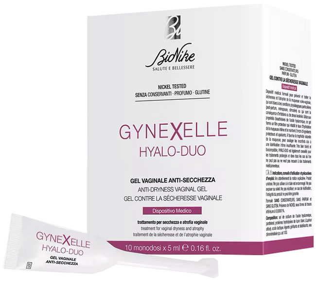 GYNEXELLE HYALO-DUO GEL VAGINALE ANTI-SECCHEZZA 10 PEZZI DA 15 ML - famajoy.it