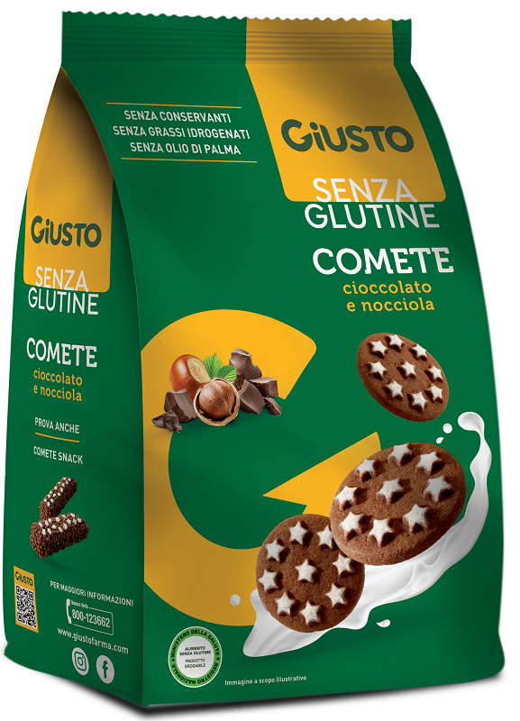 GIUSTO SENZA GLUTINE COMETE BISCOTTI 200 G - famajoy.it