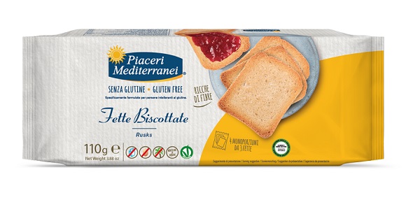PIACERI MEDITERRANEI FETTE BISCOTTATE 110 G - famajoy.it