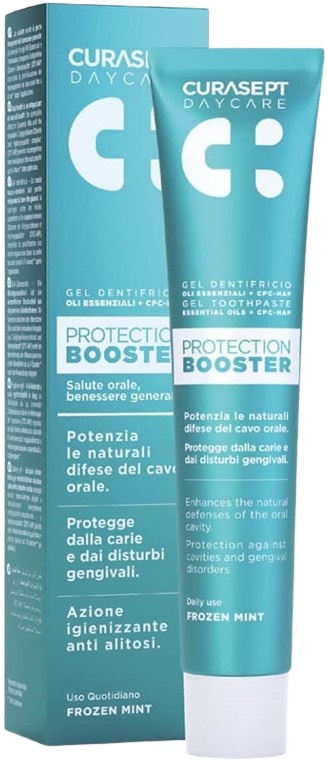 CURASEPT DAYCARE DENTIFRICIO PROTECTION BOOSTER FROZEN MINT 75 ML - famajoy.it