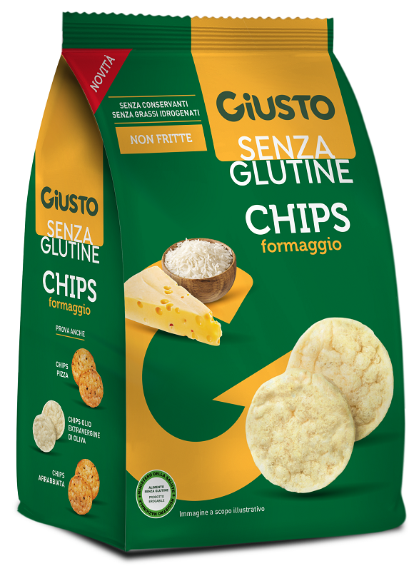 GIUSTO SENZA GLUTINE CHIPS FORMAGGIO 40 G - famajoy.it