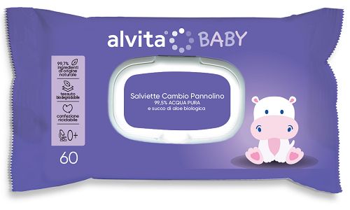 ALVITA BABY SALVIETTE PURE WATER 60 PEZZI - famajoy.it