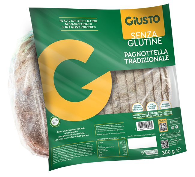 GIUSTO SENZA GLUTINE PAGNOTTELLA 300 G - famajoy.it