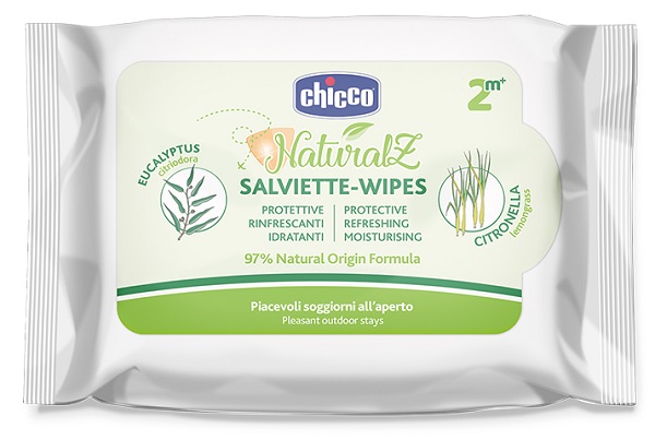 CHICCO ZANZA SALVIETTE NATURALE 20 PEZZI - famajoy.it
