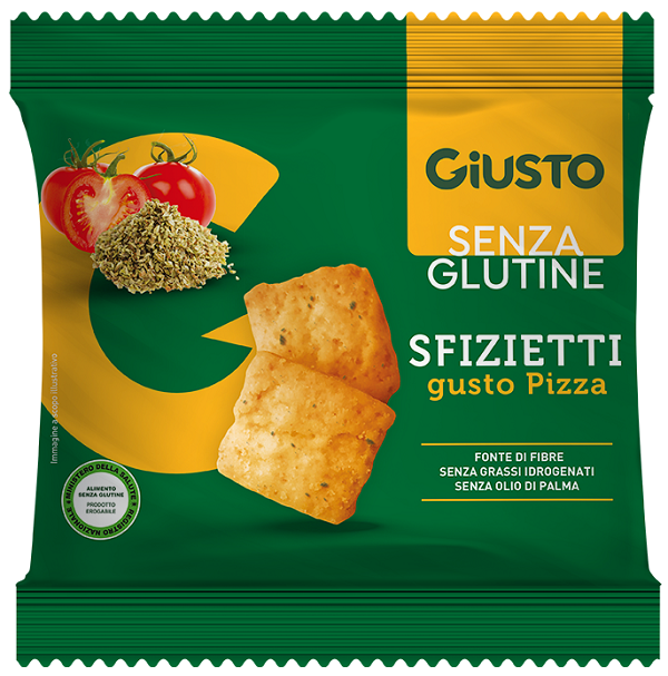 GIUSTO SENZA GLUTINE SFIZIETTI PIZZA 40 G - famajoy.it