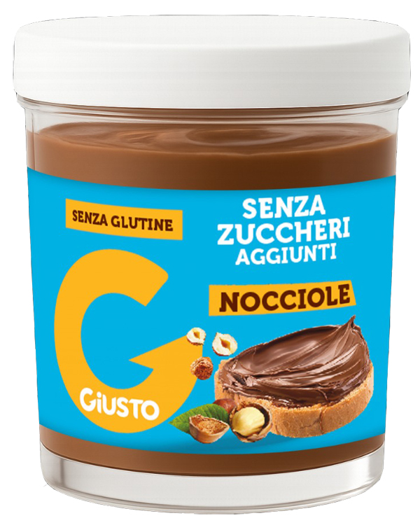 GIUSTO SENZA ZUCCHERO CREMA GIANDUIA NOCCIOLE 200 G - famajoy.it