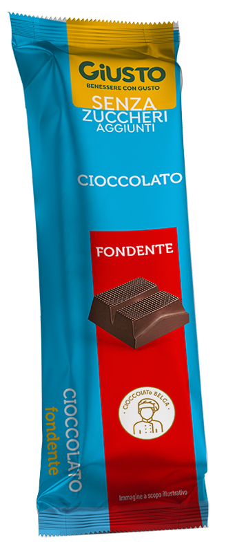 GIUSTO SENZA ZUCCHERO BARRETTA CIOCCOLATO FONDENTE 42 G - famajoy.it