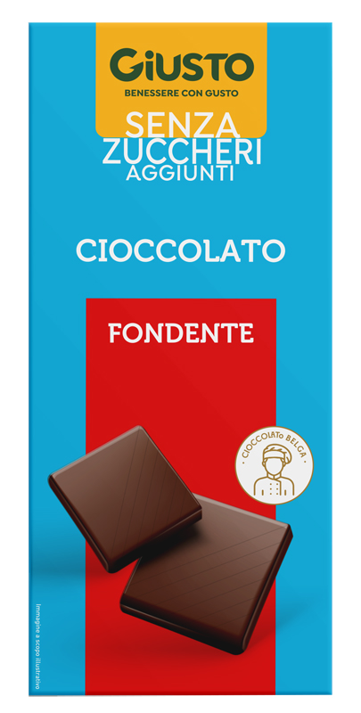GIUSTO SENZA ZUCCHERO TAVOLETTA CIOCCOLATO FONDENTE 85 G - famajoy.it