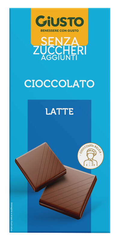 GIUSTO SENZA ZUCCHERO TAVOLETTA CIOCCOLATO LATTE 85 G - famajoy.it