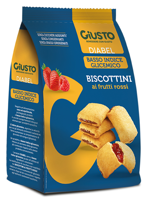 GIUSTO DIABEL BISCOTTINI FRUTTI ROSSI 250 G - famajoy.it