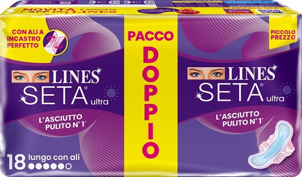 LINES SETA ULTRA ASSORBENTI LUNGO VP DWCT 18 PEZZI - famajoy.it