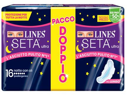 LINES SETA ULTRA ASSORBENTI NOTTE VP DWCT 16 PEZZI - famajoy.it