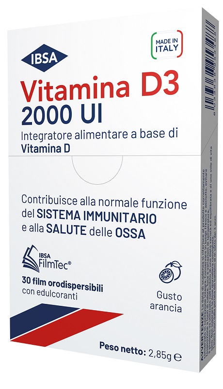 VITAMINA D3 IBSA 2000 UI 30 FILM ORODISPERSIBILI - famajoy.it