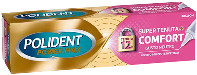 CREMA ADESIVA PROTESI DENTALI POLIDENT POWER MAX SUPER TENUTA+COMFORT 40 G - famajoy.it