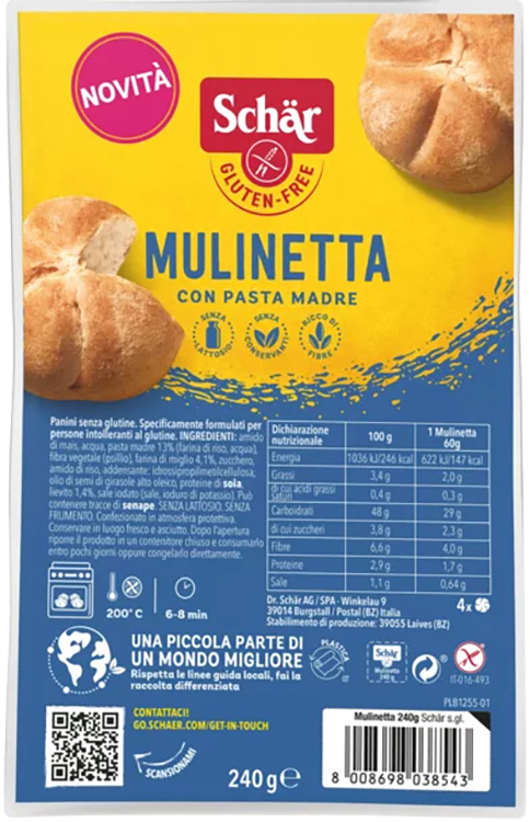 SCHAR MULINETTA 4 PEZZI DA 60 G - famajoy.it